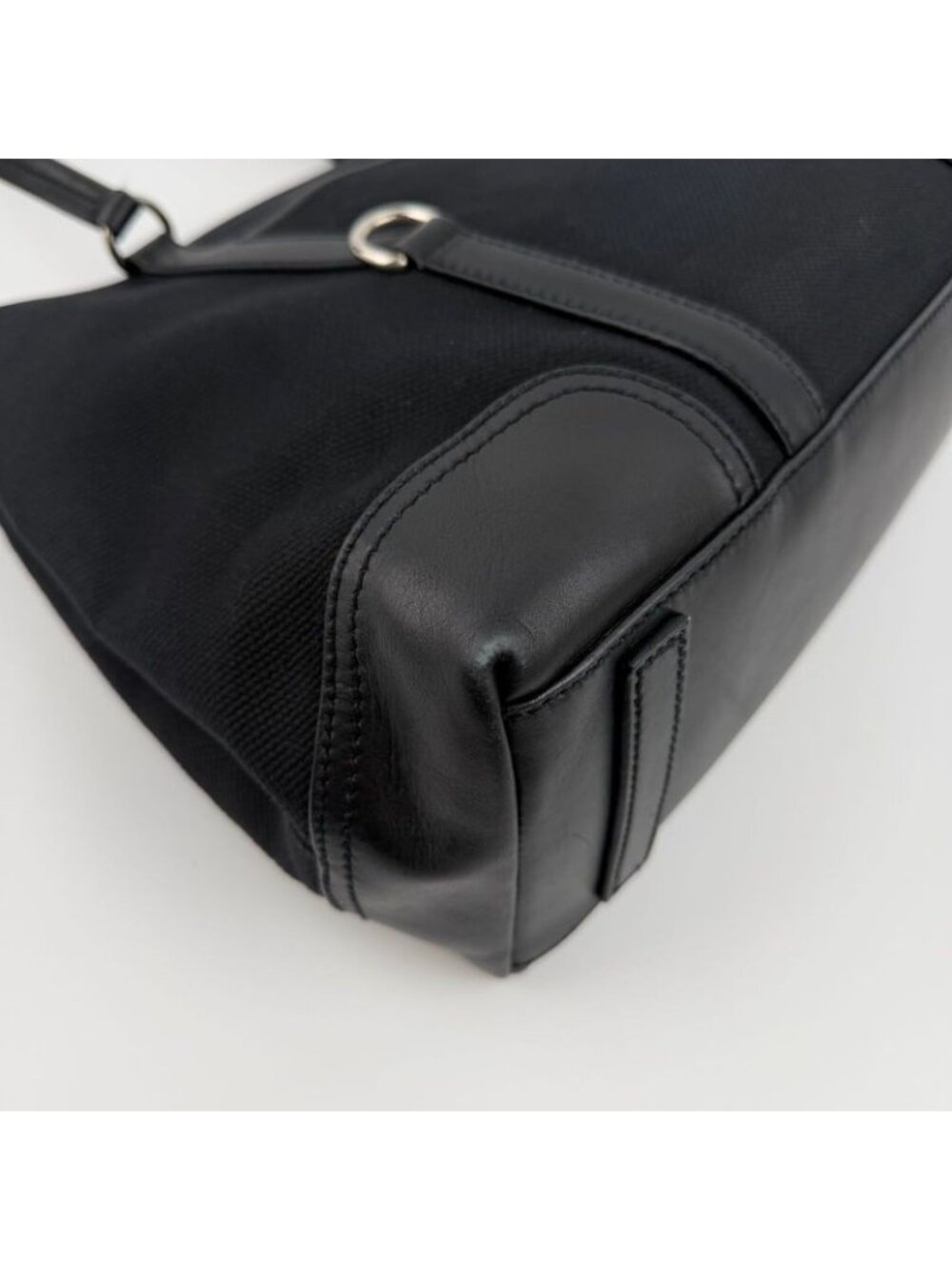 ★SOLD★ Prada Tote Black Canvas Vintage - Picture 8 of 16